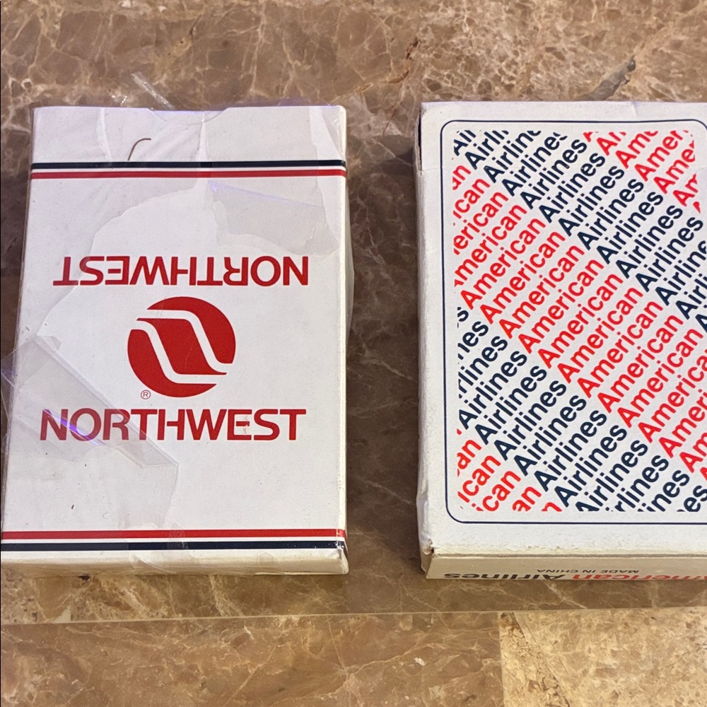 Vintage American Airlines and Northwest playing Cards 2 Decks unopened New